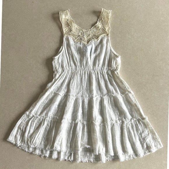 Free People Plaid Sparkle Gauze Tunic in White ASO Gabriella Montez - Picture 6 of 11